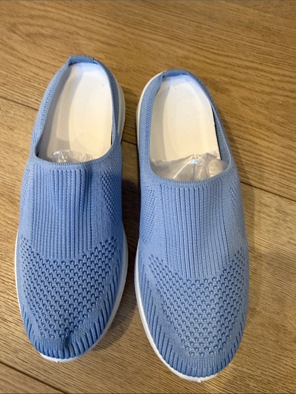 NWT Light blue Slip-On Knit Sneakers - Soft Blue